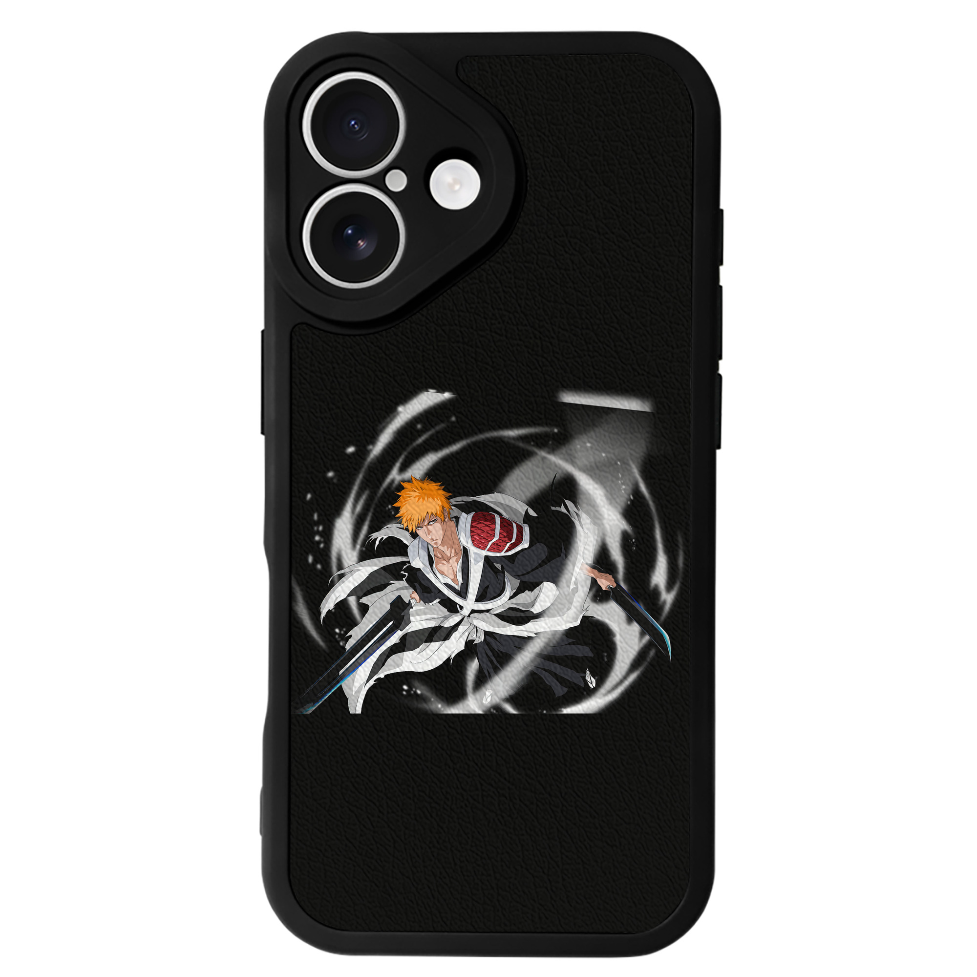 ブリーチ 黒崎一護（くろさき いちご）BLEACH Kurosaki Ichigo 【iPhone 16シリーズ対応】シリコンスマホケース（レザー調） 材質：シリコン